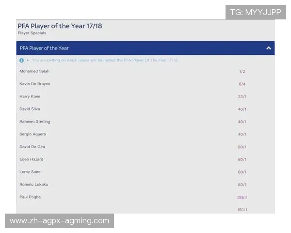 英超最佳年轻球员历届获奖者与成就统计